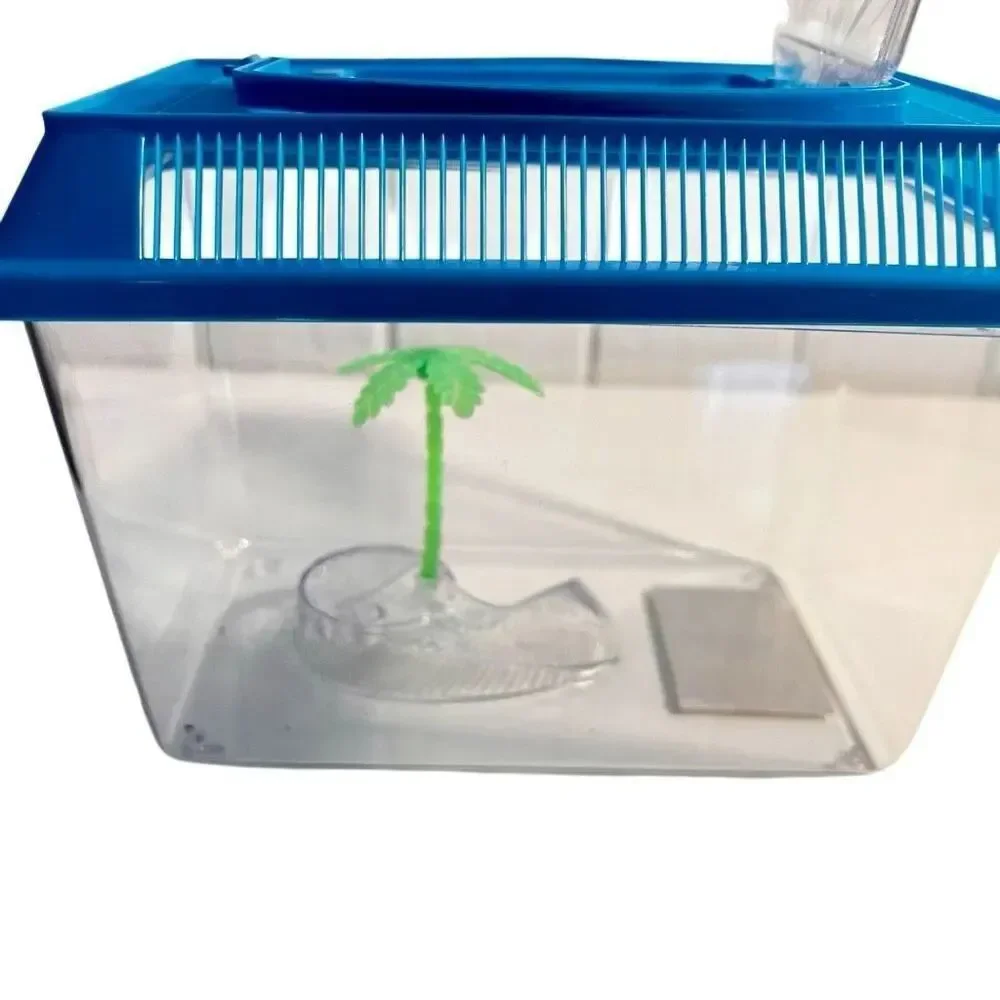 Portable Aquatic/Terrarium Tank, Plastic Carrier Cage with Lid and Handle NWT